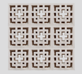 Roster Beton Minimalis Motif PLS 2 (Satu Sisi) 20 x 20 x 10 cm — Foto 2