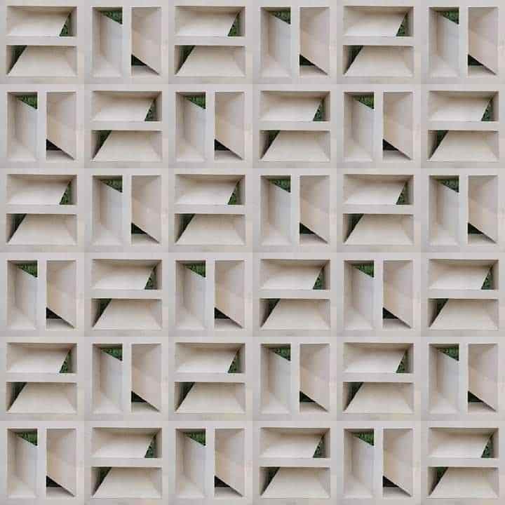 Roster Beton Minimalis Motif Kupu Kupu 2 (Dua Sisi) 20 x 20 x 10 cm — Foto 1
