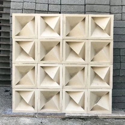 Roster Beton Minimalis Motif JaboL (Dua Sisi) 20 x 20 x 10 cm — Foto 1
