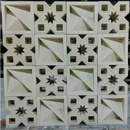 Roster Beton Minimalis Motif Melati (Satu Sisi) 20 x 20 x 10 cm — Foto 1
